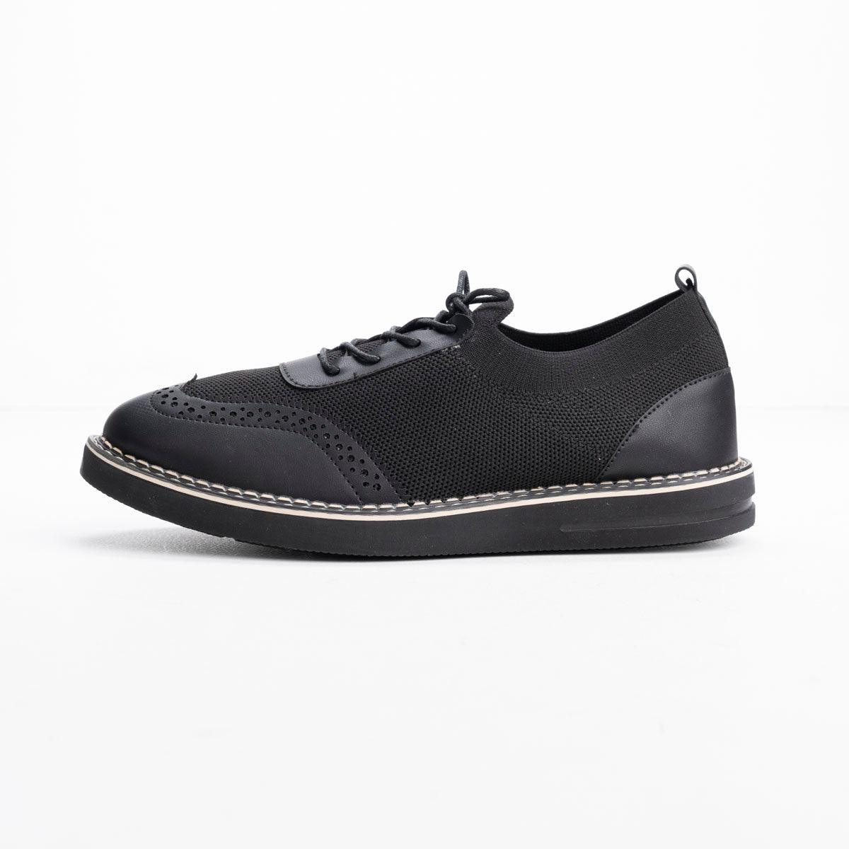 Comfort & Style in Every Step - Knitted & Leather Shoe