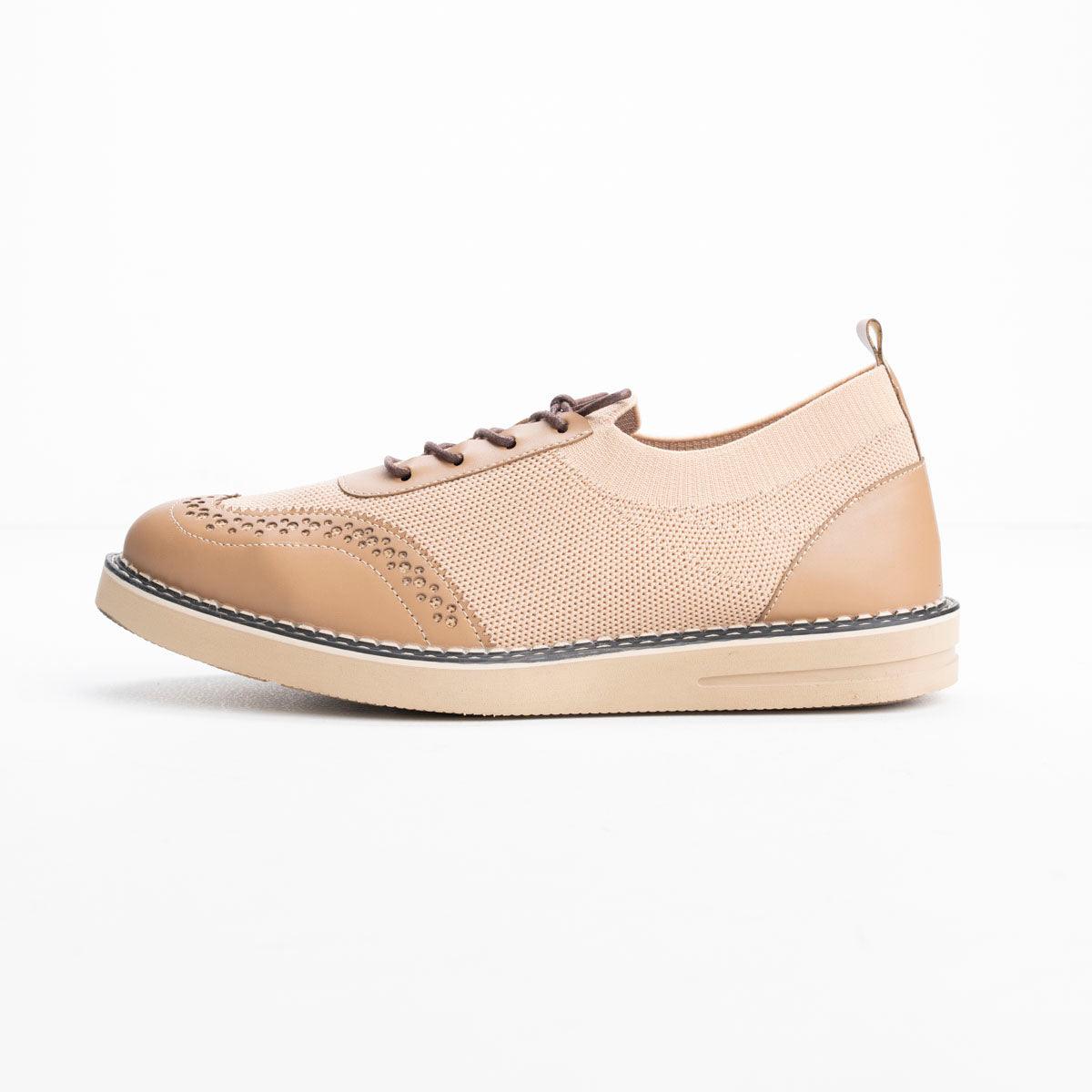 Comfort & Style in Every Step - Knitted & Leather Shoe