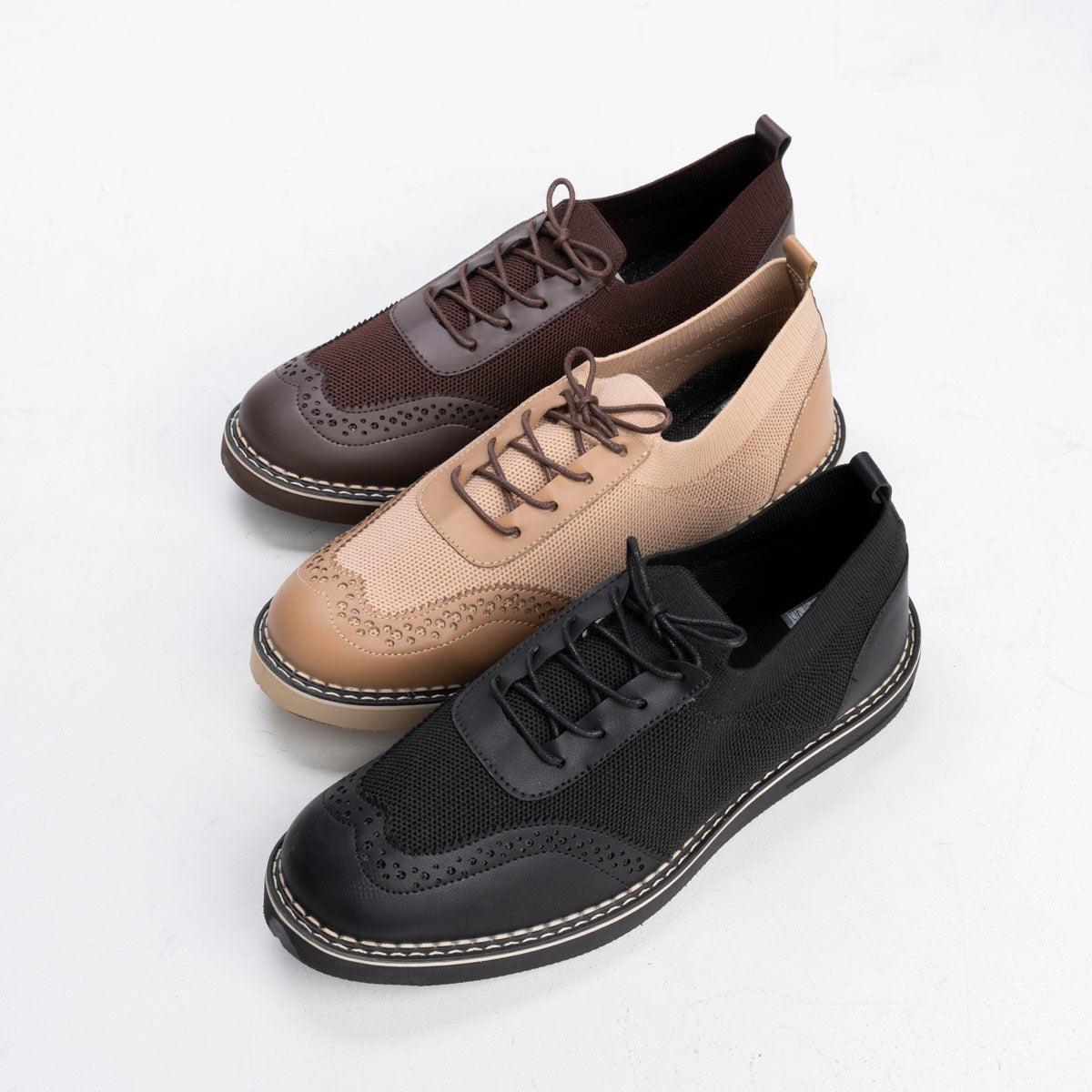 Comfort & Style in Every Step - Knitted & Leather Shoe