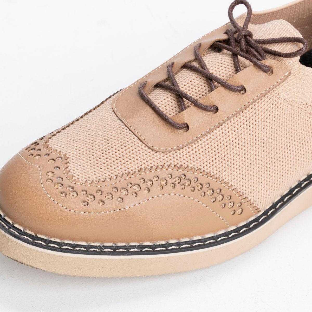 Comfort & Style in Every Step - Knitted & Leather Shoe