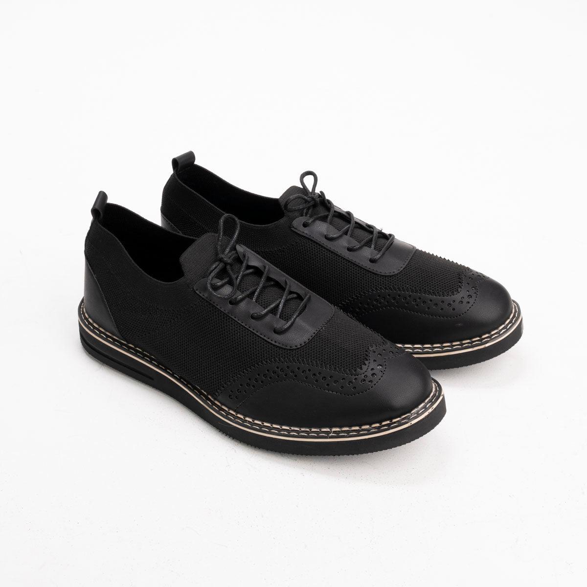 Comfort & Style in Every Step - Knitted & Leather Shoe