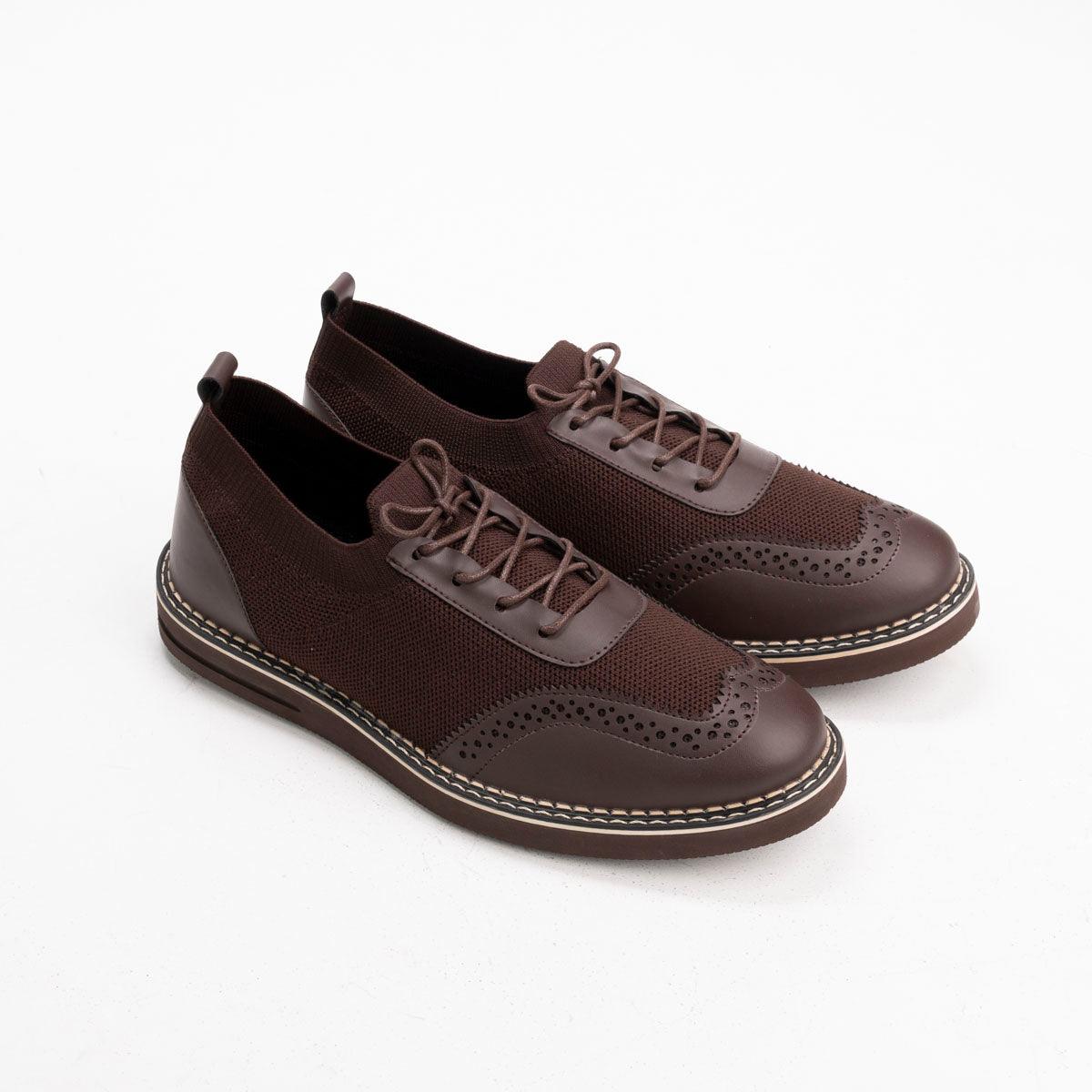 Comfort & Style in Every Step - Knitted & Leather Shoe